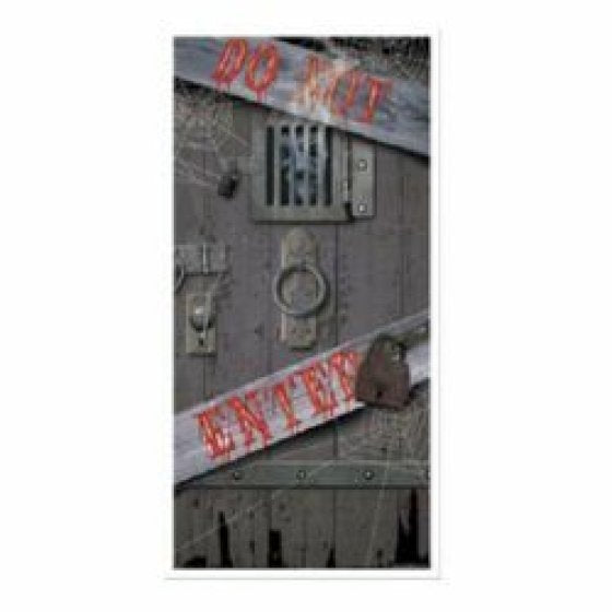 Spooky Halloween Door Cover | Do Not Enter Haunted House Prop