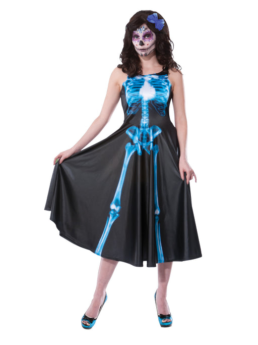 Voodoo Skeleton Dress Costume | Adult Glow-in-the-Dark Outfit