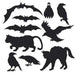 Black Animal Silhouette Cutouts | Halloween Décor 13cm – 32cm