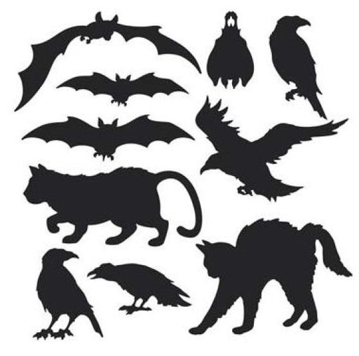 Black Animal Silhouette Cutouts | Halloween Décor 13cm – 32cm