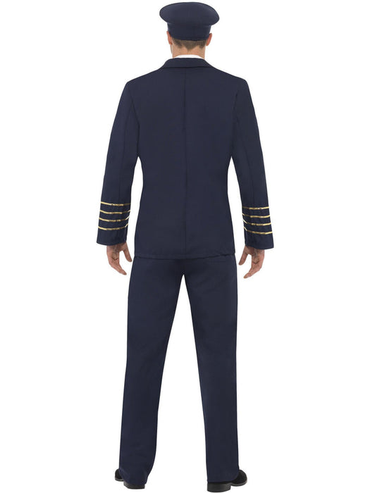 Navy Blue Pilot Costume | Airline Captain Uniform Set