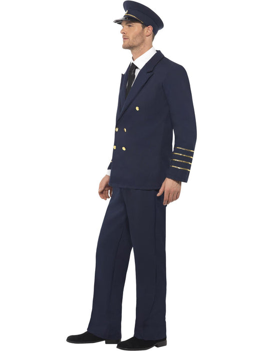 Navy Blue Pilot Costume | Airline Captain Uniform Set
