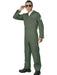Men's Aviator Flight Costume | Green Jumpsuit
