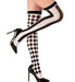 Circus Thigh Highs | Black & White Harlequin Tights 70 DEN