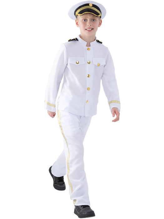 Kids Captain Costume White | Naval Officer Uniform | Book Week Outfit