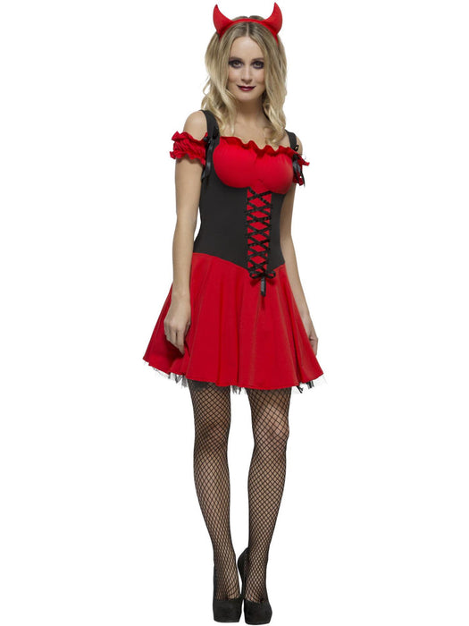 Wicked Devil Costume | Red Dress with Horns | Women’s Halloween