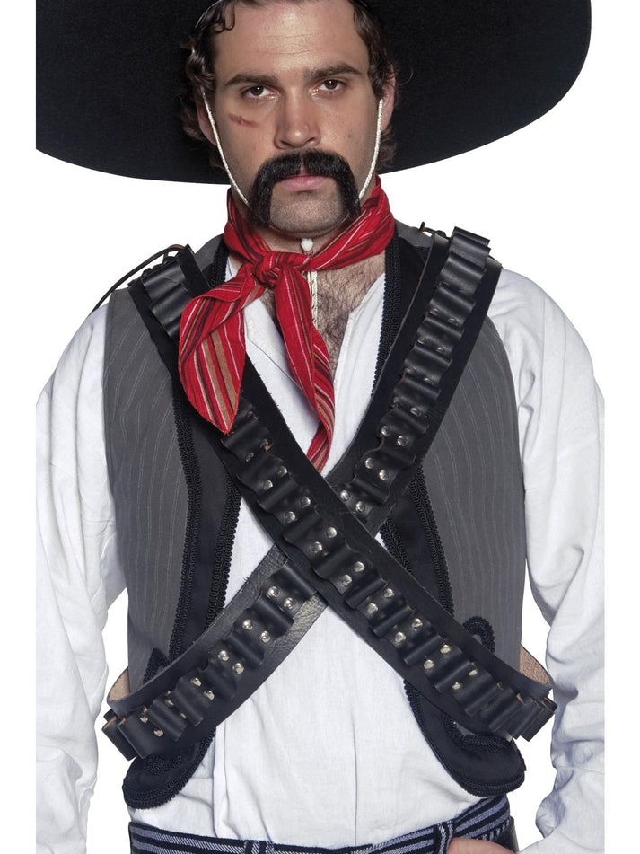 Western Leather Bandolier Bullet Belts | Cowboy Costume Accessory