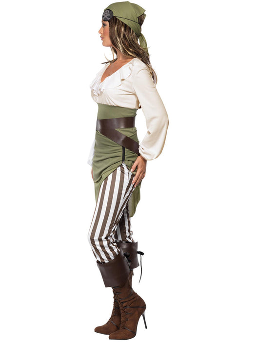 Shipmate Sweetie Pirate Costume | Green Women’s Outfit | 1980s Dress-Up