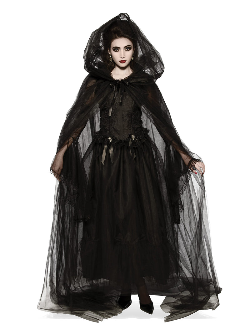 Black Hooded Cape - Buy Online Only