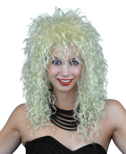 Blonde Crimped  Curly Wig