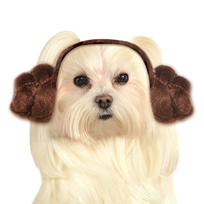 Princess Leia Buns Pet Headband | Star Wars Dog & Cat Costume