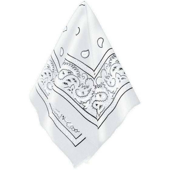 White Bandana | Glitter Plastic with Elastic Strap 5x12cm