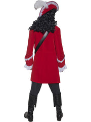Deluxe Pirate Captain Costume | Red Men’s Pirate Outfit | Captain Hook