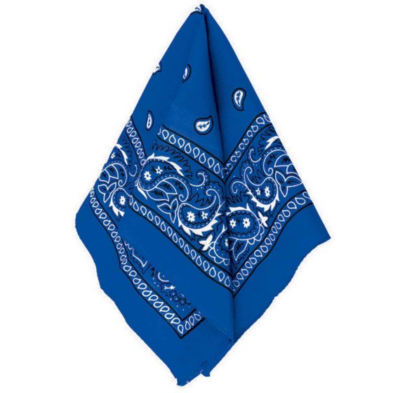 Blue Bandana | 50cm x 50cm Polyester Costume Accessory