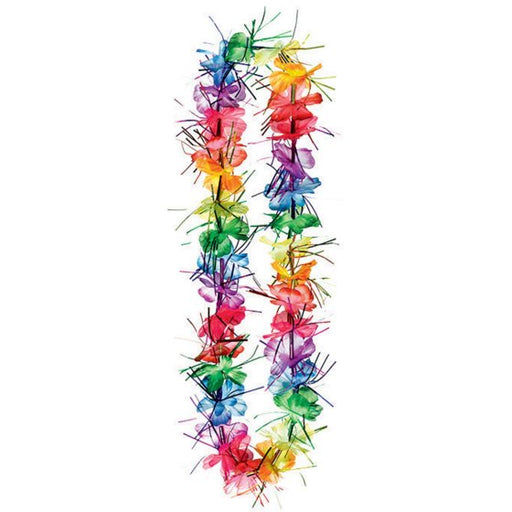 Rainbow Tinsel Lei – Colourful Hawaiian Party Accessory