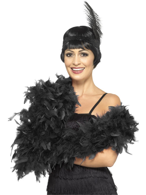 Deluxe Black Boa 180cm