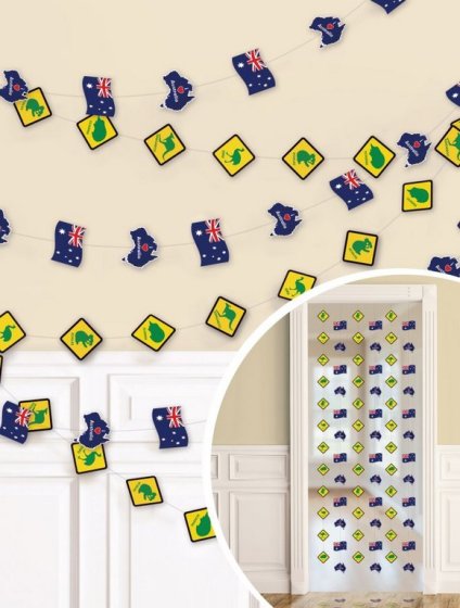 Australia String Decorations | Aussie Party Garland 2.13m