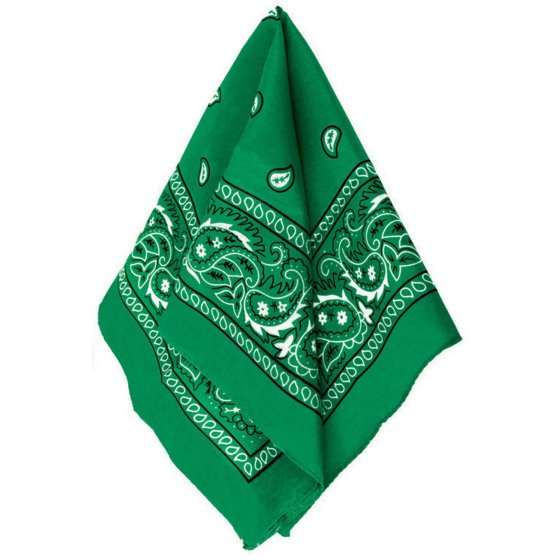 Green Bandana | 50cm x 50cm Costume Accessory