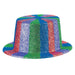 Mardi Gras Glitter Top Hat – Multicolour Party Accessory