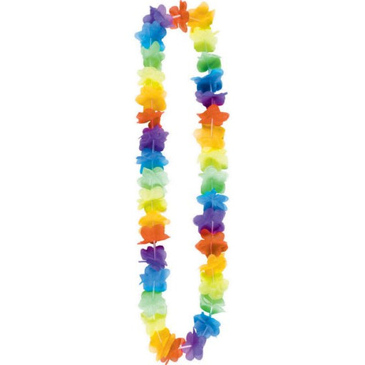 Rainbow Flower Leis – 25 Pack Hawaiian Party Necklaces 91cm