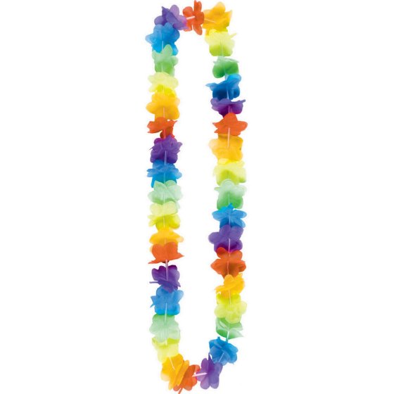 Rainbow Flower Leis – 25 Pack Hawaiian Party Necklaces 91cm