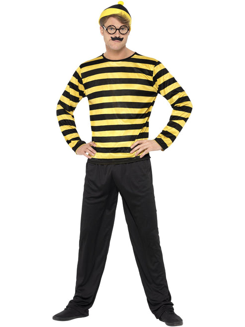 Where’s Wally? Odlaw Costume | Hat, Glasses, Top & Trousers