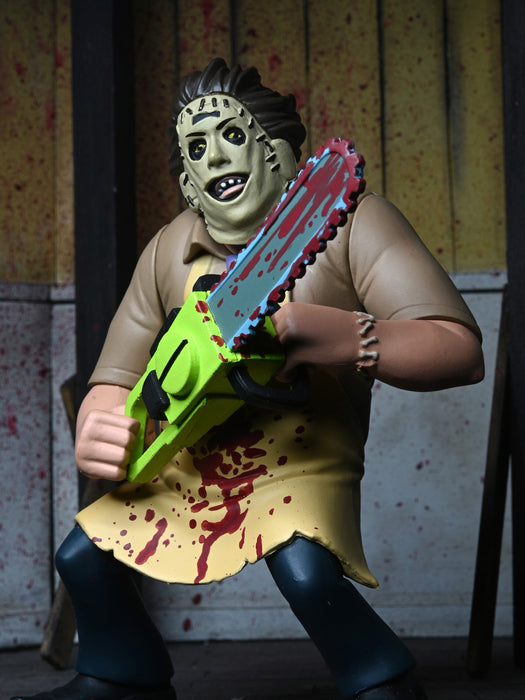 BUY NOW - TEXAS CHAINSAW MASSACRE - TOONY TERRORS 50TH ANNIV. LEATHERFACE (BLOODY) - 6" SCALE ACTION FIGURE | NECA ONLINE