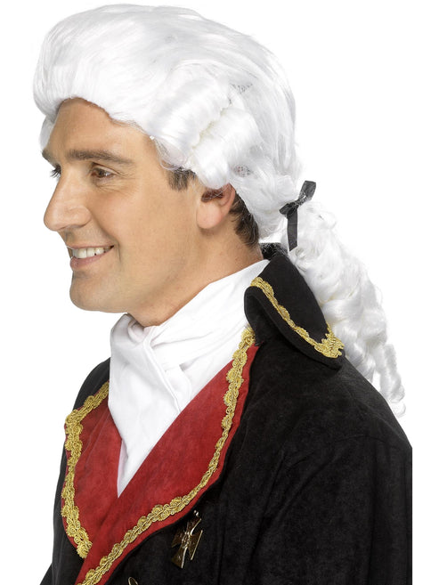 White Court Wig | Colonial Judge Costume Accessory