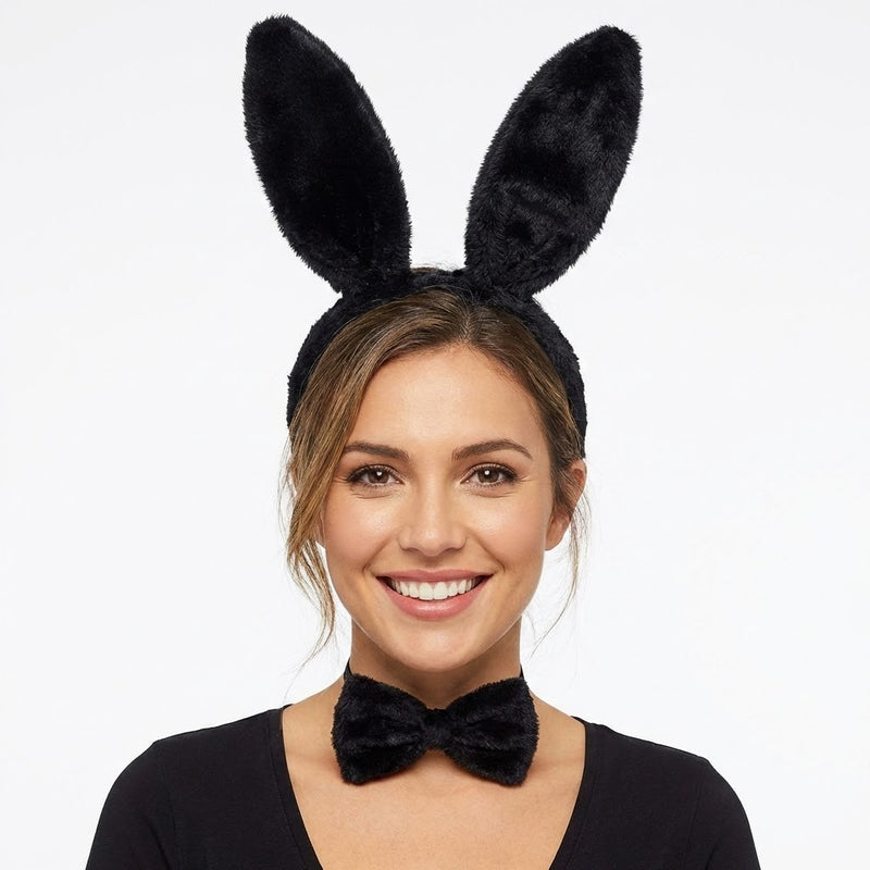 Black Bunny Ears Headband