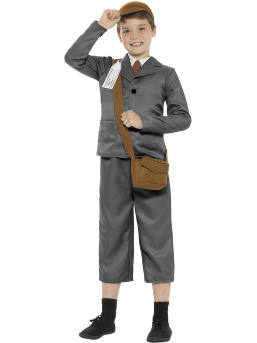 Grey WW2 Evacuee Child Costume