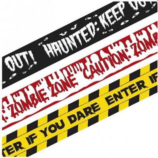 Halloween Caution Tape | Zombie Zone & Haunted Keep Out Décor