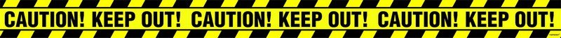 Halloween Keep Out Tape | Yellow Plastic Banner 6m x 7cm