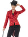 Red Sequin Tailcoat Jacket | Ladies Ringmaster Costume | Bold & Fiery