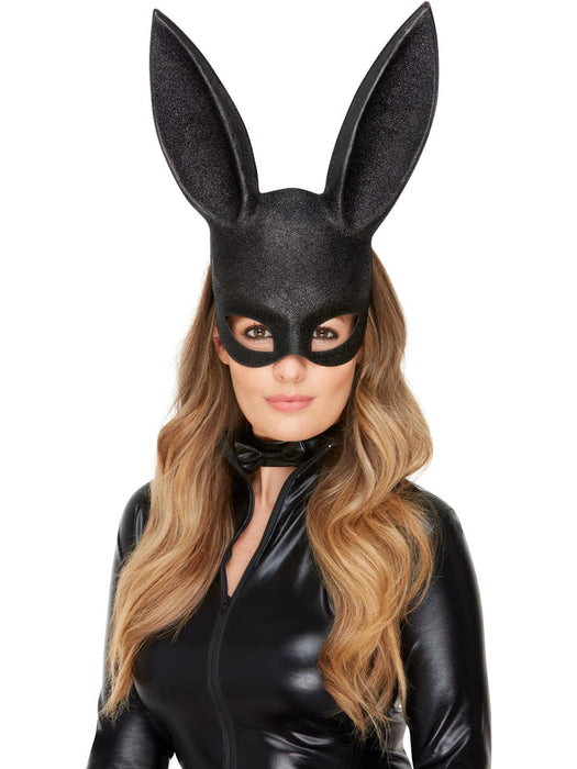 Black Bunny Mask & Collar Kit | Sleek Costume Accessory Set