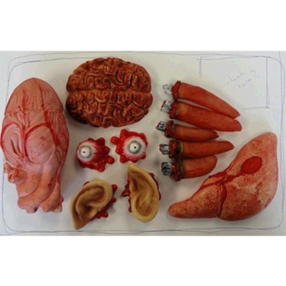 Body Parts Decoration Pack | 34cm Halloween Meat Market Prop Set