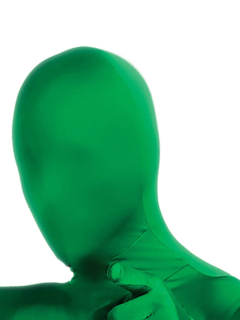 Green Full Head Face Mask | 2nd Skin Costume Accessory | Adult Size