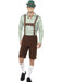 Alpine Bavarian Costume | Green Shirt & Brown Lederhosen