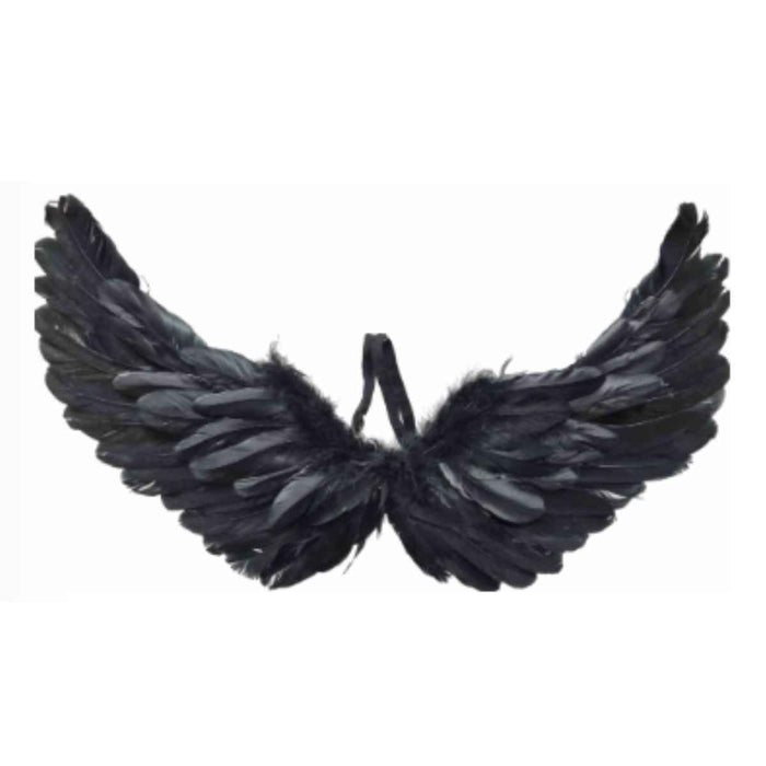 Black Feather Angel Wings Up