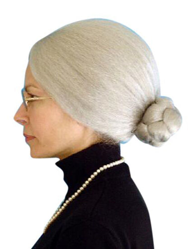 Granny Bun Grey Wig - Buy Online Only