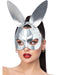Silver Leather Rabbit Mask | Metallic Bunny Masquerade Mask