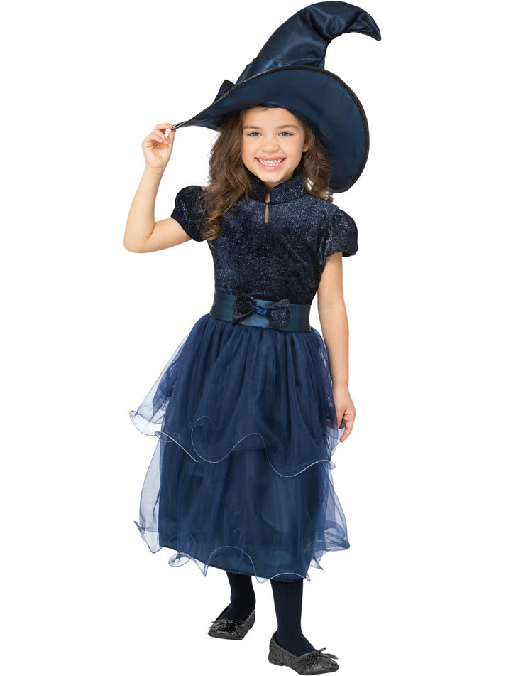 Deluxe Midnight Blue Child Witch Costume
