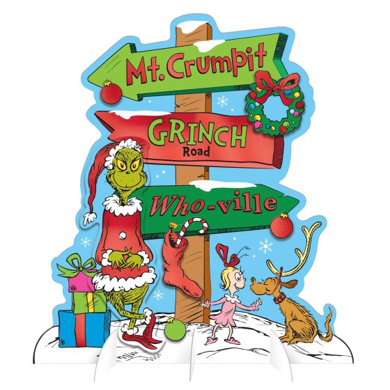 Dr Seuss The Grinch Table Directional Sign Decoration - Buy Online Only
