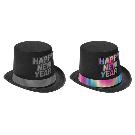 Happy New Year Reflective Top Hat - Buy Online Only