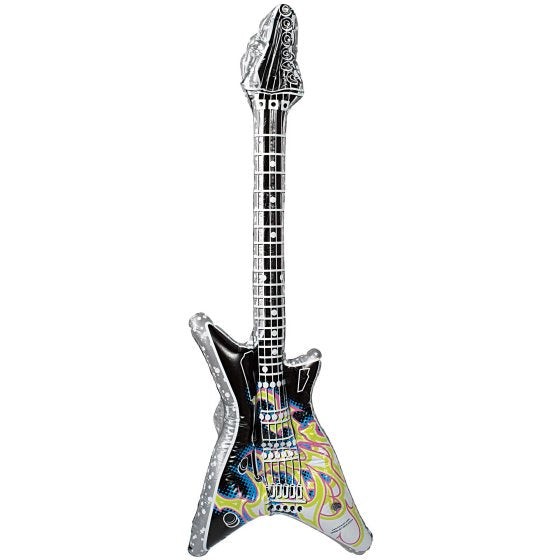 80s Inflatable Guitar | 96cm Rock Star Party Prop