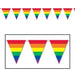 Rainbow Pennant Banner 3.66m | Indoor & Outdoor Pride Decoration