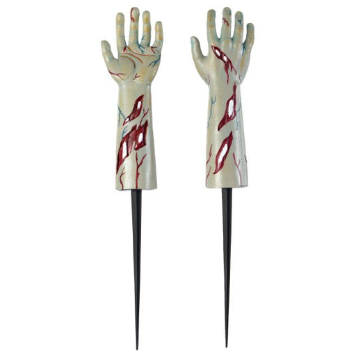 Zombie Hand Yard Stakes | Halloween Lawn Props | 61cm Scary Decor