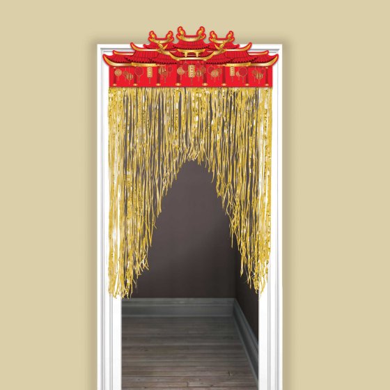 Chinese New Year Door Curtain – Red & Gold (99x139cm)