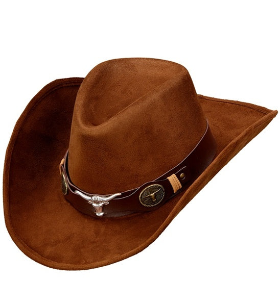 Dallas Cowboy Hat | Western Costume Accessory | Suede Look Hat