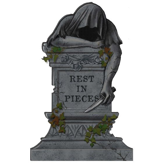 Rest in Pieces Tombstone Styrofoam Decoration - Buy Online Only