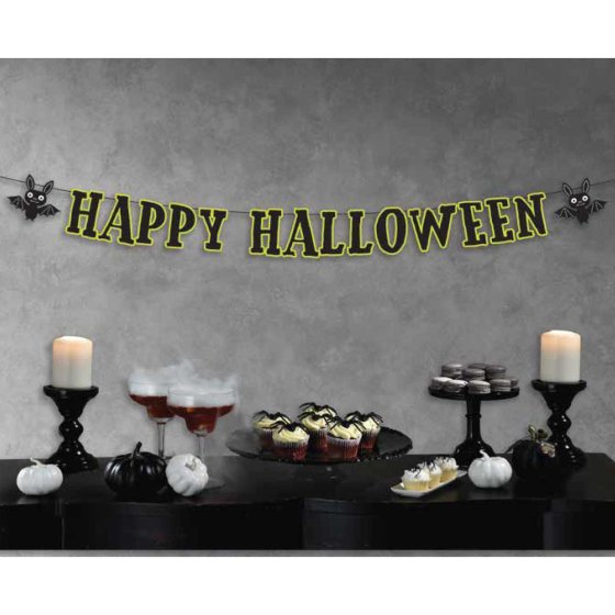 Happy Halloween & Bats Letter Banner - Buy Online Only